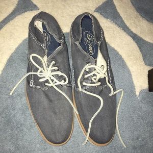 Men’s Sperry Top Siders blue grey canvas denim